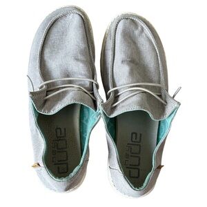 Hey Dude Wendy Chambray Beige Women's Comfort Size 9 Slip On